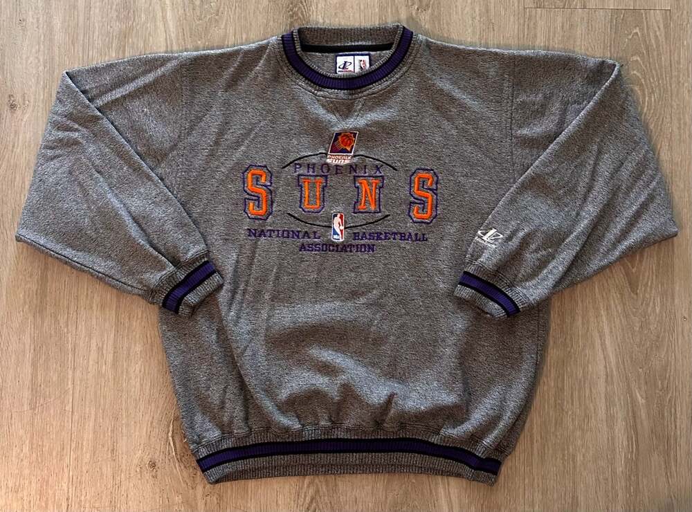 Vintage 90s Logo Athletic Phoenix Suns NBA Sweatshirt Size Large